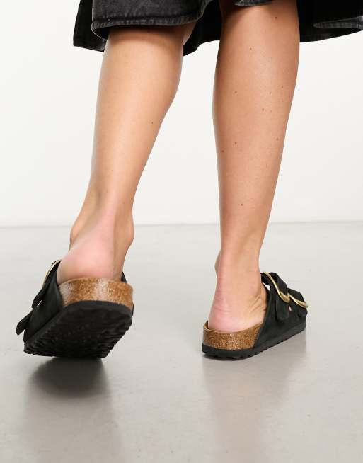 Birkenstock Arizona big buckle sandals in black | ASOS