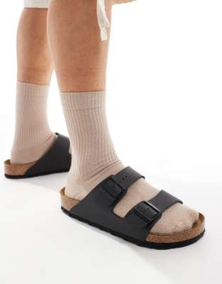 Birkenstock - Arizona - Birko-Flor-Sandalen in Schwarz mit Unisex-Passform