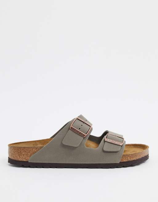 Birkenstock – Arizona – Birko-Flor-Sandalen in Stone, 2 von 4