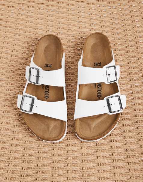 Birkenstock - Arizona birko-flor - Sandalen in wit - view 1