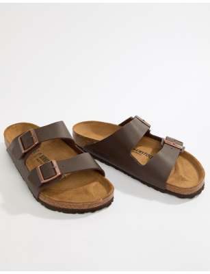 Birkenstock - Arizona birko-flor - Sandales - Marron foncé