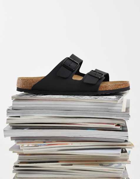 Birkenstock Arizona birko-flor sandals in black - view 1