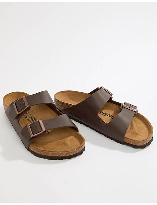Birkenstock arizona birko-flor sandals in dark brown