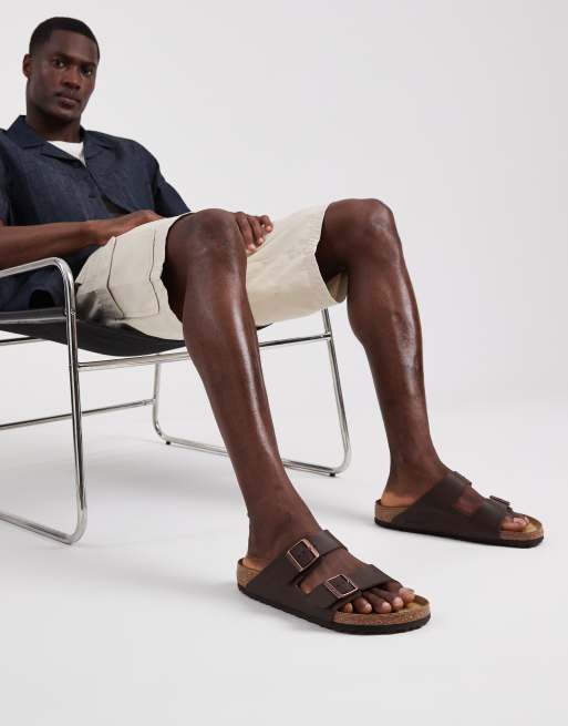 Birkenstock Arizona birko-flor sandals in dark brown, 2 of 4
