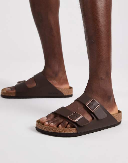 Birkenstock Arizona birko-flor sandals in dark brown, 3 of 4