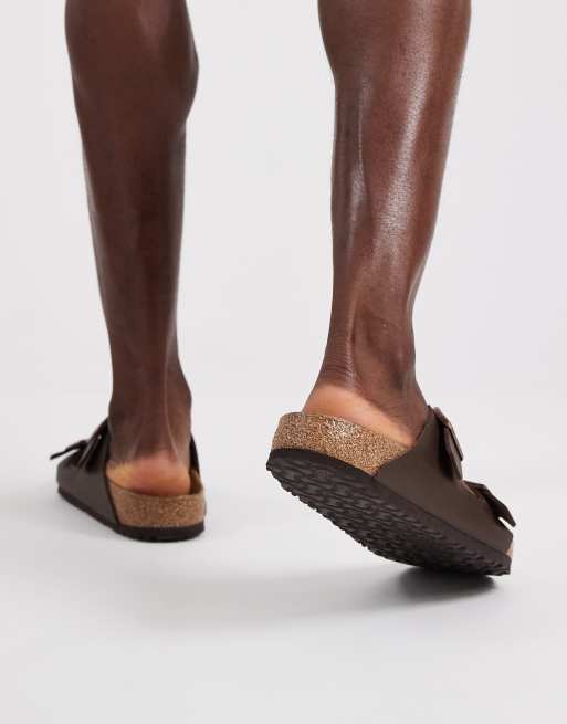 Birkenstock Arizona birko-flor sandals in dark brown, 4 of 4