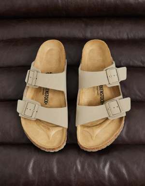 Birkenstock Arizona birko-flor sandals in faded khaki