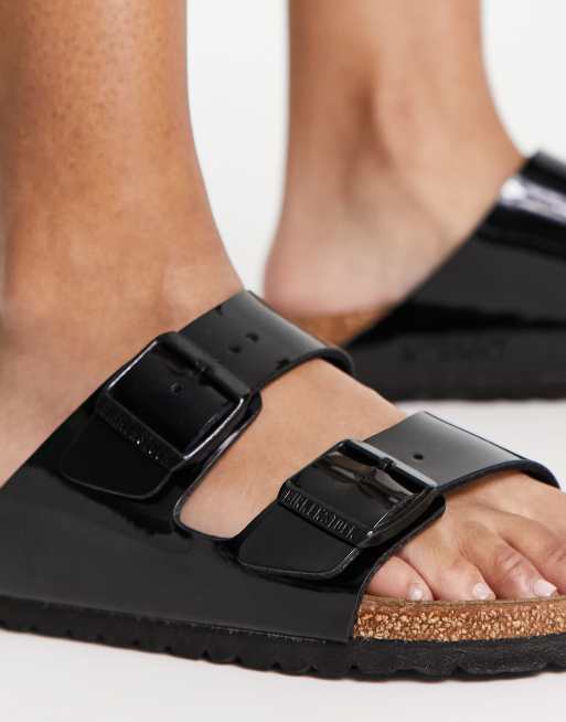 Black discount patent birkenstocks