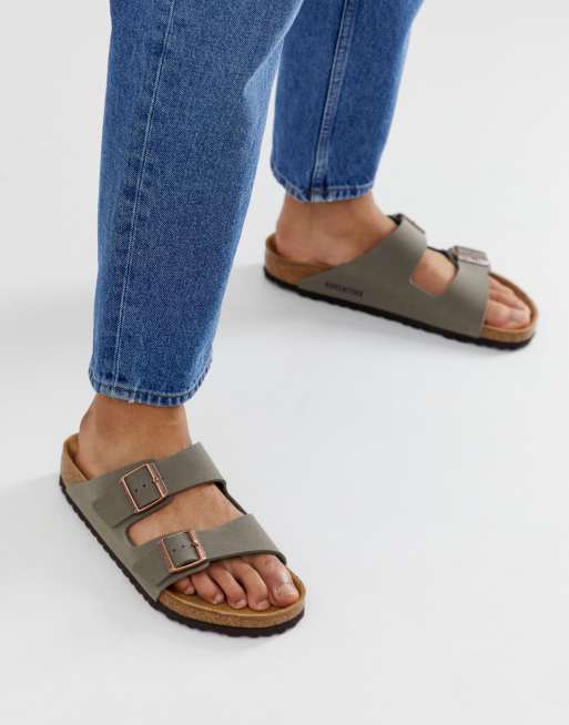 Birkenstock Arizona Birko-Flor Nubuck Stone