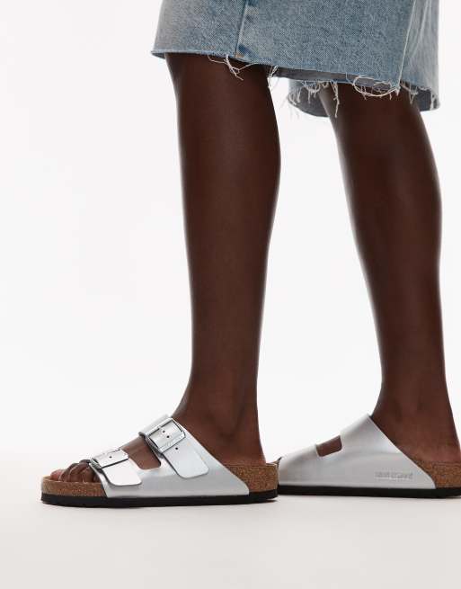 Birkenstock – Arizona Birko Flor – Silverfärgade sandaler , 4 av 4
