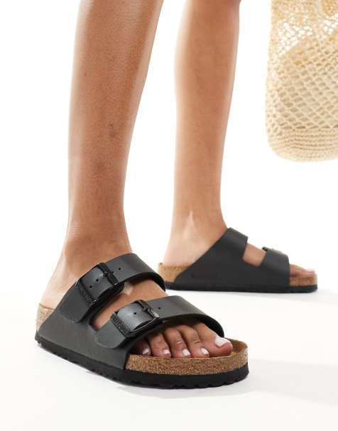 ASOS DESIGN Fateful chunky flip flop sandals in black - ShopStyle