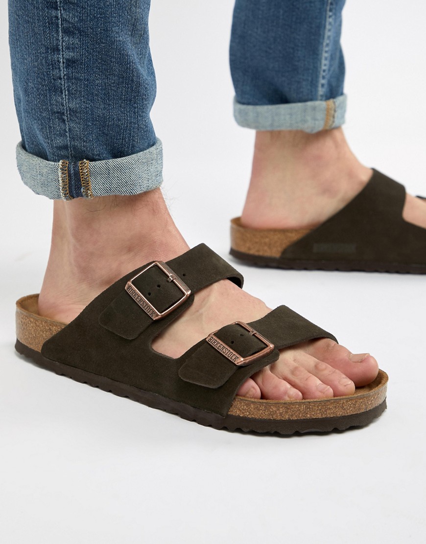Birkenstock – Arizona – Bruna sandaler i mocka