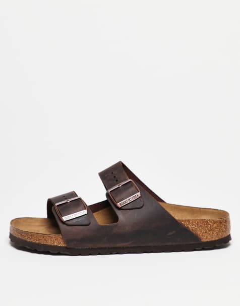 Birkenstock – Arizona – Bruna sandaler i unisex-modell och oljat läder - view 1