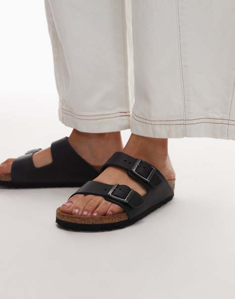 Birkenstock – Arizona – Czarne sandały z olejowanej skóry - view 1