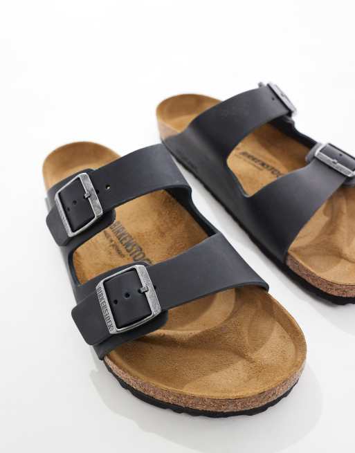 Birkenstock – Arizona – Czarne skórzane sandały, 2 z 4