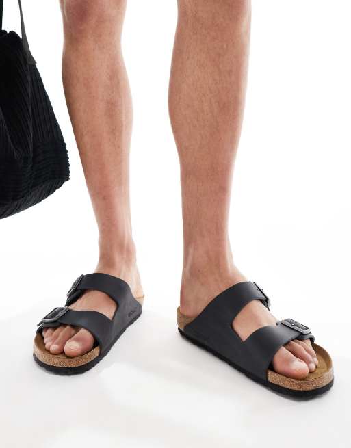 Birkenstock – Arizona – Czarne skórzane sandały, 3 z 4