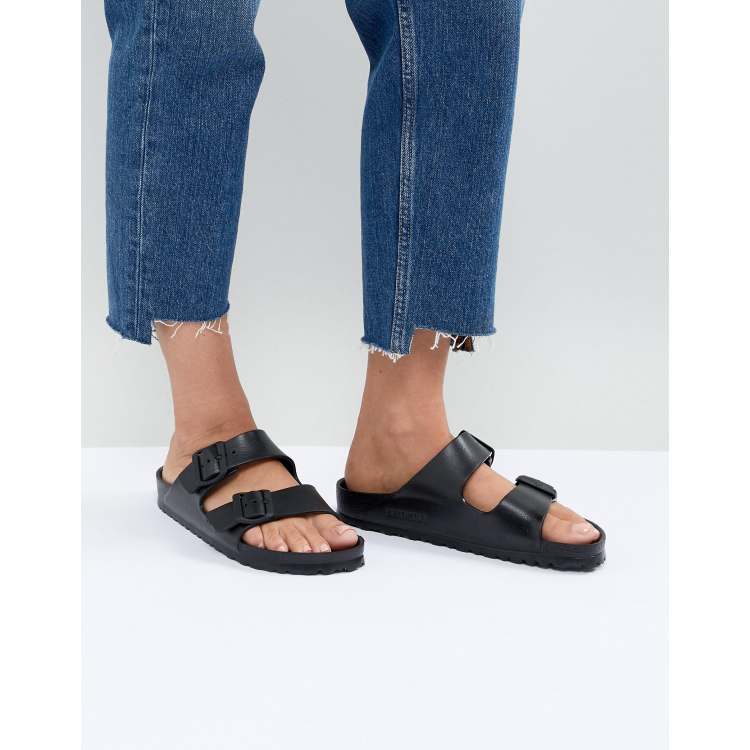 Birkenstock arizona two clearance strap black eva