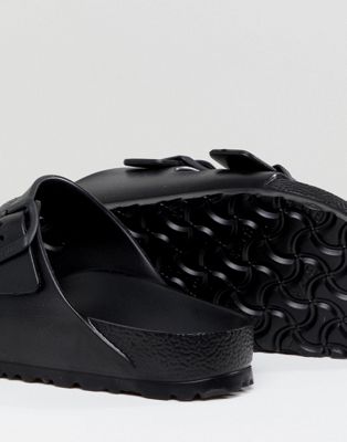 birkenstock arizona black flat sandals