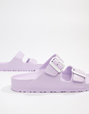 soft lilac birkenstocks