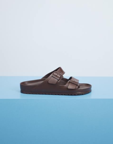 ESTRO Sandalen Heren Leren Sandalen - Heren Leren Muiltjes Heren Zomerschoenen Sandalen Zomer Heren met Antislip Gom Zolen S4 (42 EU, Zwart