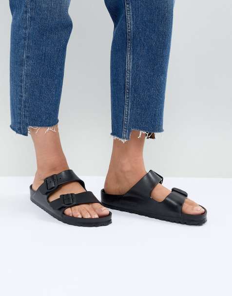 Birkenstock - Arizona Eva - Sandales plates - Noir