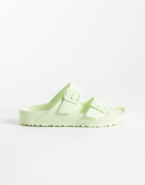 Birkenstock Arizona EVA sandals in faded lime