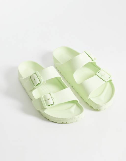 Birkenstock Arizona EVA sandals in faded lime, 2 of 4