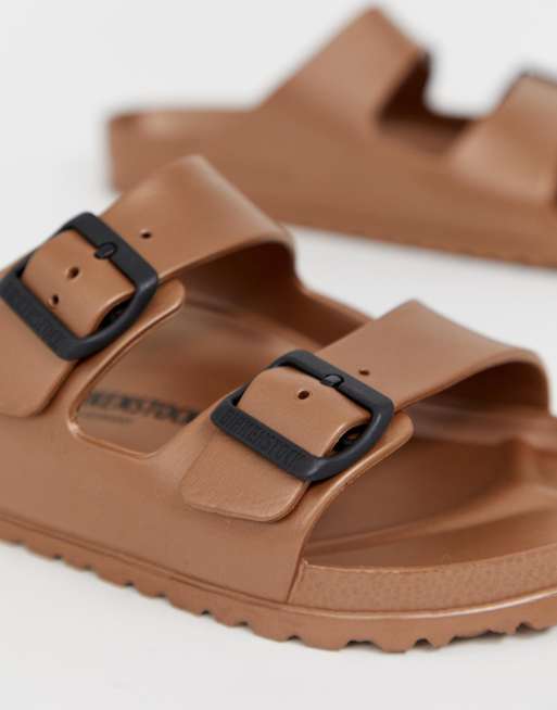 Shoptagr Birkenstock Arizona Eva Sandals In Metallic Copper By Birkenstock