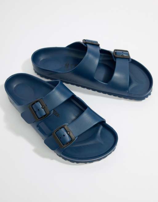 birkenstock arizona navy blue leather