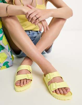 Birkenstock Arizona Eva Sandals in Yellow-Purple