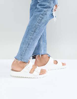 white birkenstocks arizona plastic