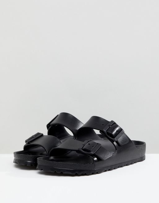 Birkenstock - Arizona Eva - Zwarte platte sandalen, 2 van 4