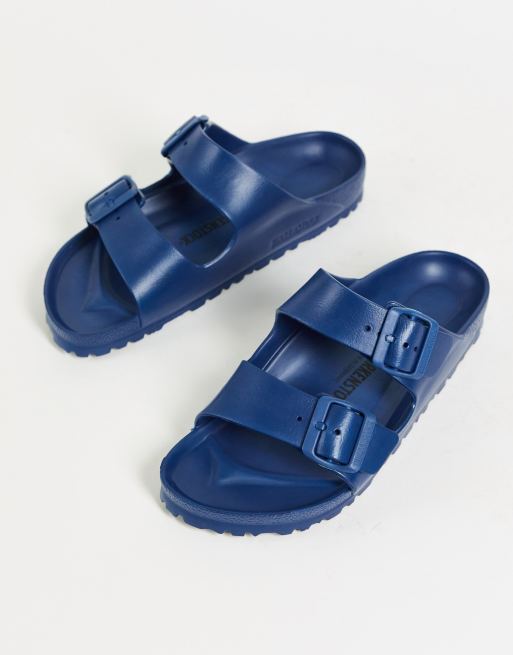 Birkenstock – Arizona – Flache Sandalen aus EVA in Marineblau