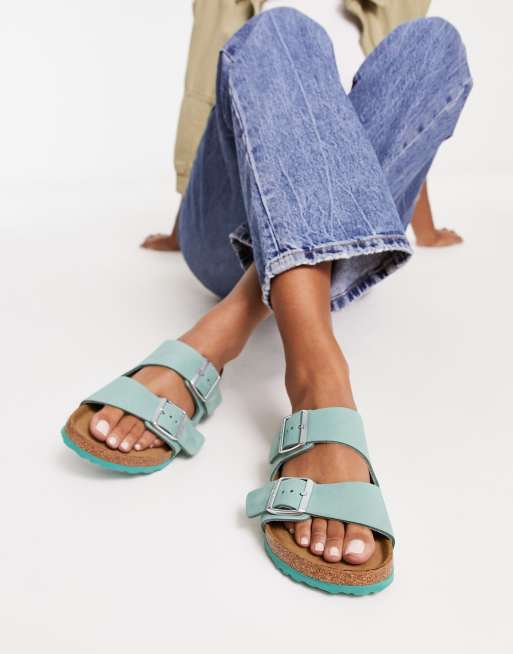 Metallic hot sale green birkenstocks