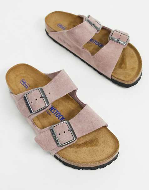 birkenstock arizona lavender suede
