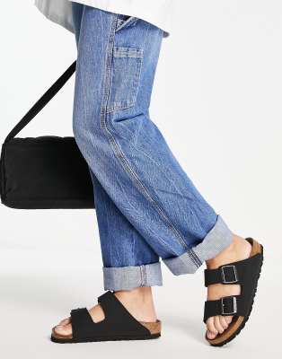 Birkenstock Arizona flat sandals in vegan black ASOS