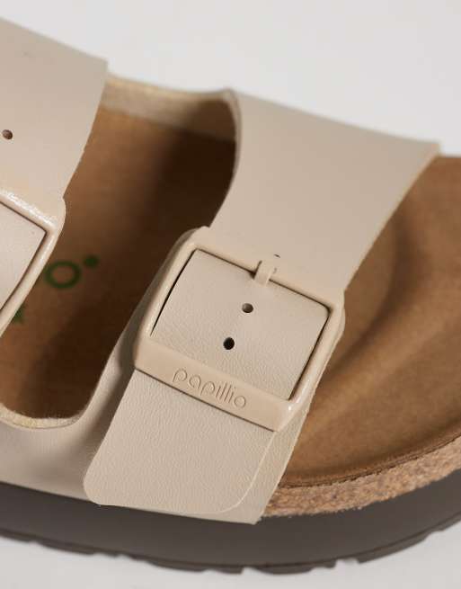 Birkenstock - Arizona Flex - Sandales en birko-flor avec semelle plateforme - Sable, 3 de 4