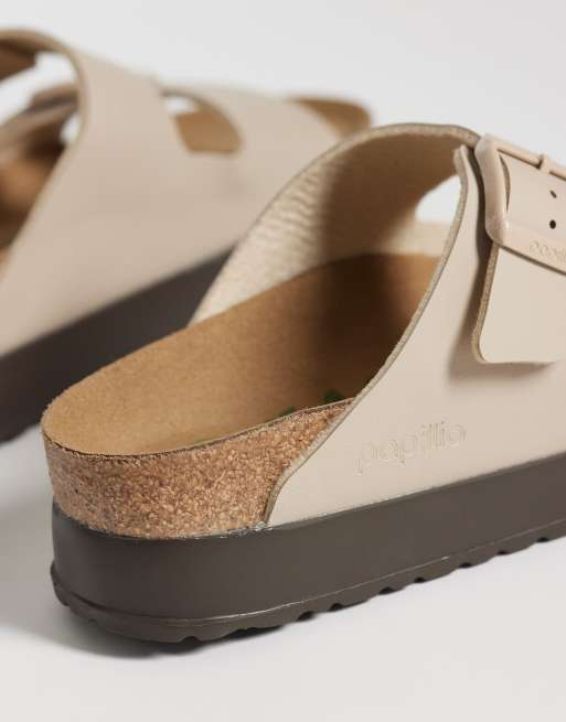 Birkenstock - Arizona Flex - Sandales en birko-flor avec semelle plateforme - Sable, 4 de 4