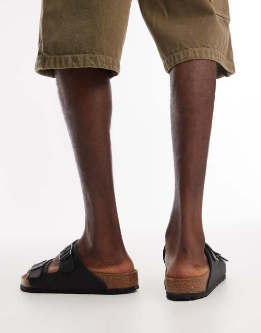 Birkenstock - Arizona - Geoliede leren sandalen in zwart, 4 van 4
