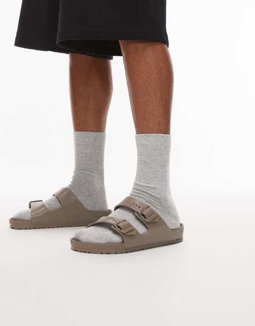 Birkenstock – Arizona – Gråbruna EVA-sandaler