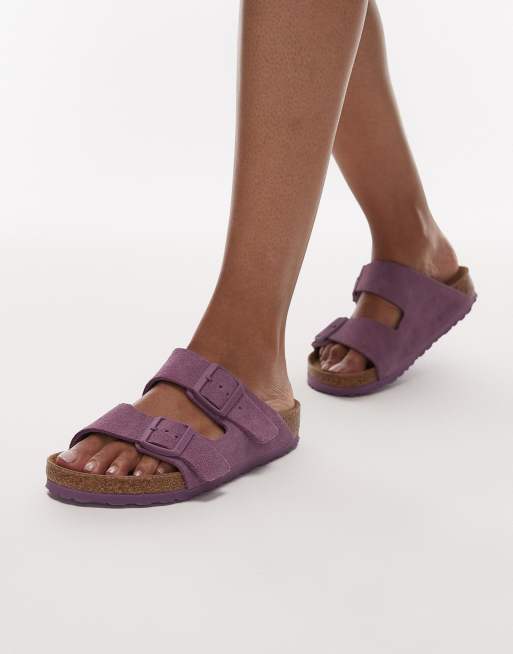 Birkenstock - Arizona - Grålilla sandaler i ruskind, 4 af 4