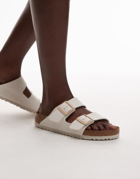 Birkenstock Arizona – Kremowe sandały Birko-Flor - view 1