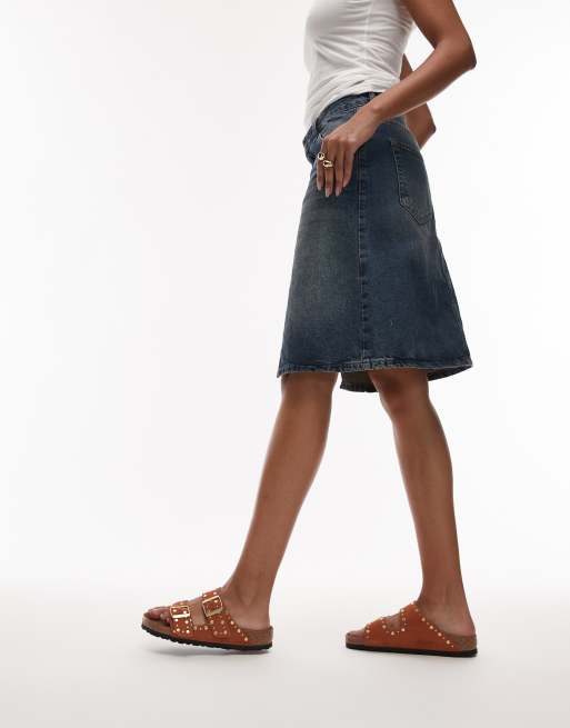 Birkenstock - Arizona - Mørke rustrøde sandaler med nitter, 4 af 4