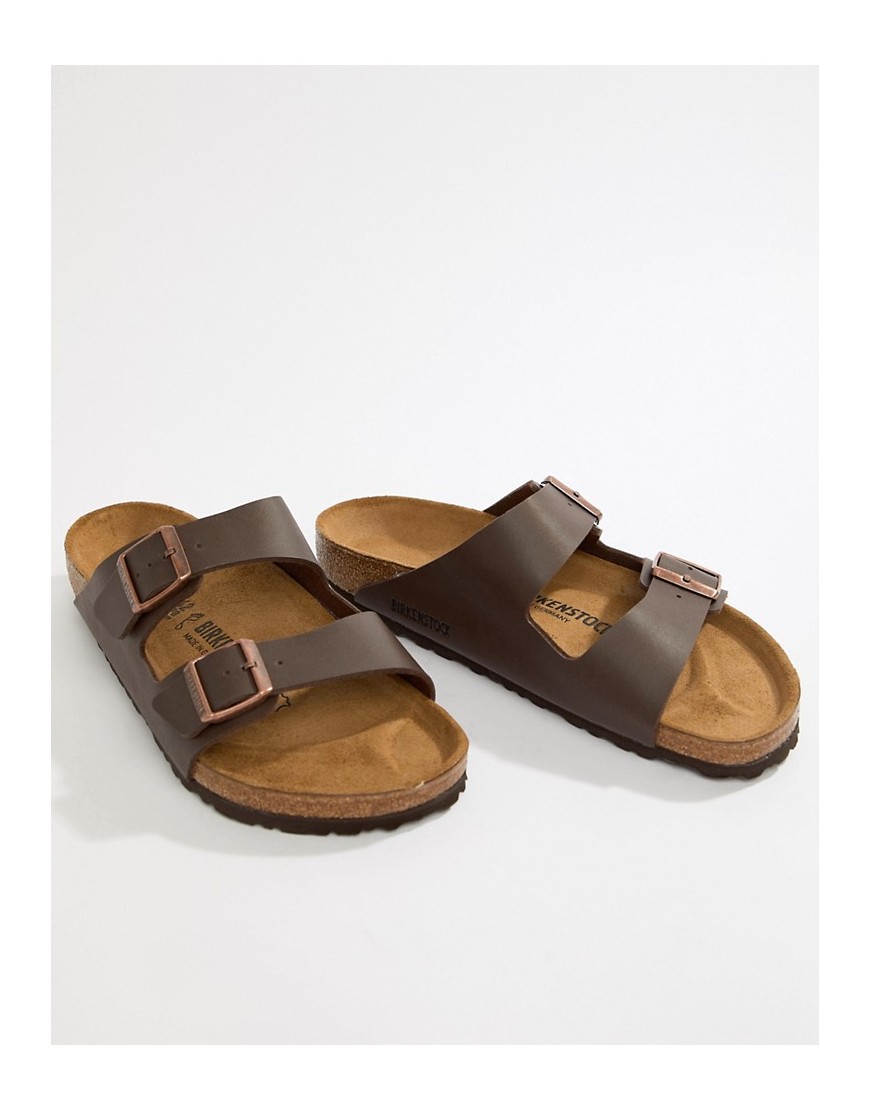 Birkenstock - Arizona - Mørkebrune birko-flor sandaler