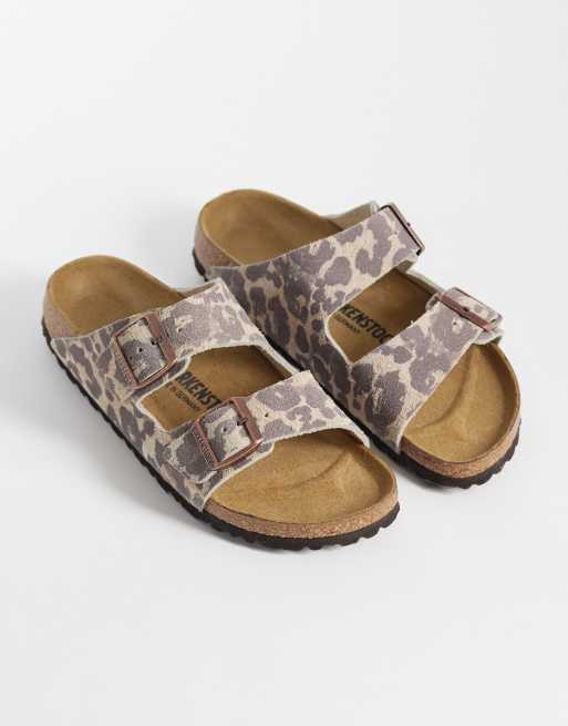 Birkenstock Arizona narrow fit sandals in leopard print, 2 of 4