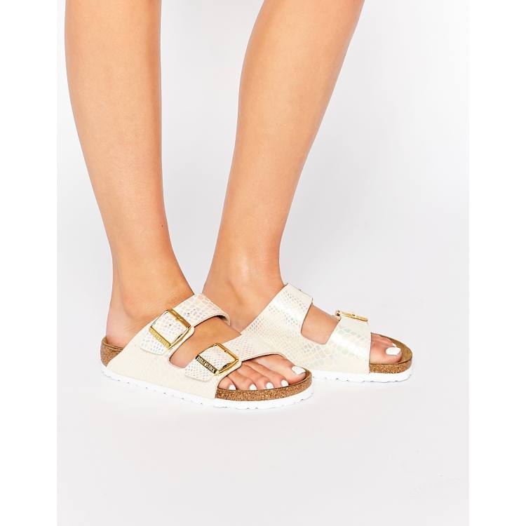 Birkenstock shiny snake store orange