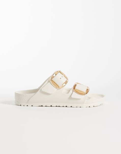 Birkenstock – Arizona – Naturvita sandaler i EVA-material med stora spännen - view 1