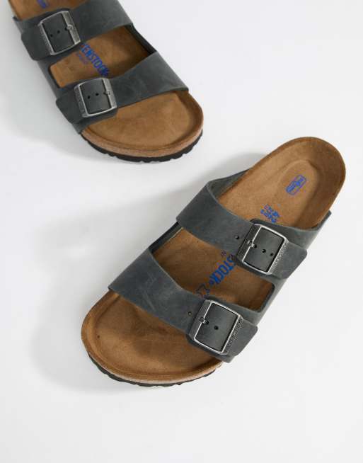 Birkenstock arizona oiled leather hot sale blue