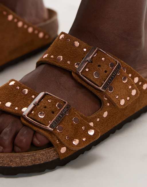 Birkenstock Arizona Rivet suede sandals in mink, 3 of 4