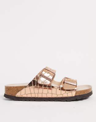 rose gold birkenstocks